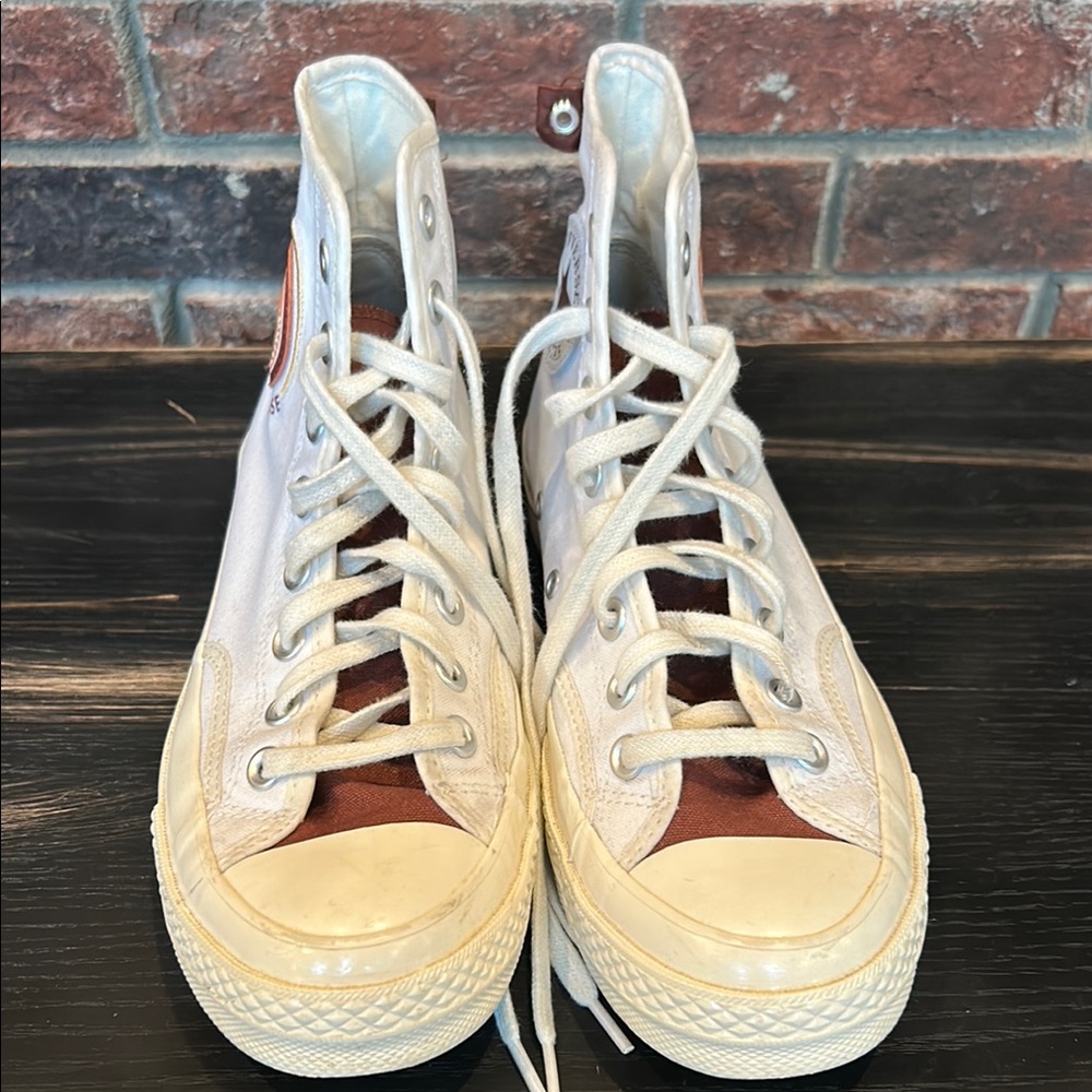 Retro Converse Chuck 70 High ‘Clubhouse High-Top Sneakers with Logo cream - Picture 2 of 15